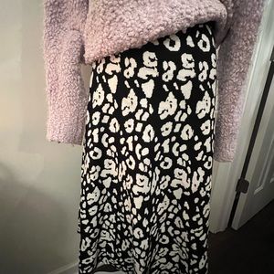 🎀PHILOSOPHY 🎀 Animal Print Heavy A-line Full Sweater Skirt size XL